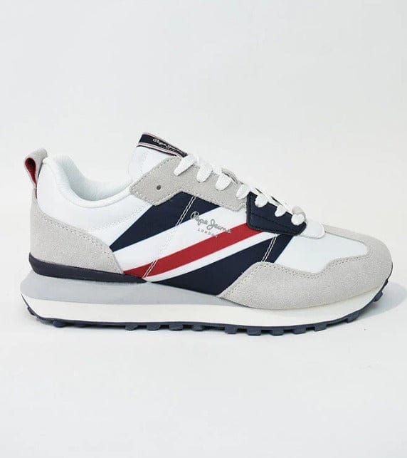 Ανδρικά sneakers Pepe Jeans Foster man print PMS30944 -λευκό -La Scarpa Shoes Ανδρικά sneakers Pepe Jeans Foster man print PMS30944 -λευκό MEN CASUAL PEPE JEANS