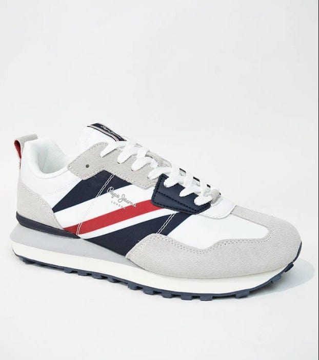 Ανδρικά sneakers Pepe Jeans Foster man print PMS30944 -λευκό -La Scarpa Shoes Ανδρικά sneakers Pepe Jeans Foster man print PMS30944 -λευκό MEN CASUAL PEPE JEANS