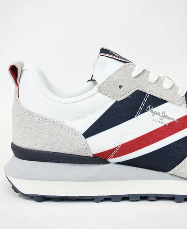 Ανδρικά sneakers Pepe Jeans Foster man print PMS30944 -λευκό -La Scarpa Shoes Ανδρικά sneakers Pepe Jeans Foster man print PMS30944 -λευκό MEN CASUAL PEPE JEANS