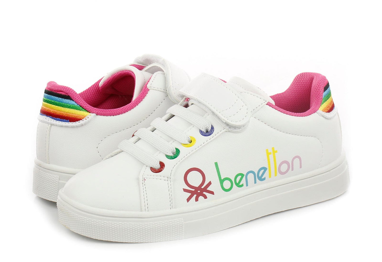 Παιδικά Sneakers United Colors Of Benetton swiftly  λευκό / φούξια   BTK214102-La Scarpa Shoes Παιδικά Sneakers United Colors Of Benetton swiftly  λευκό / φούξια   BTK214102 GIRLS UNITED COLORS OF BENETTON