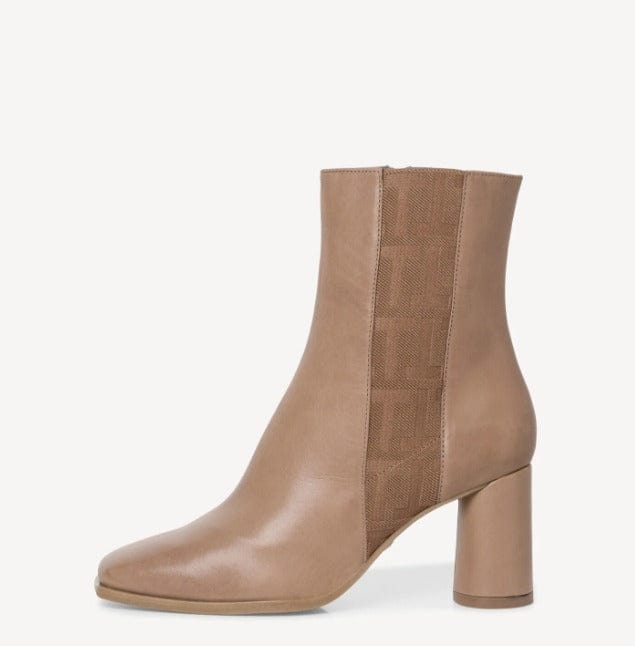 Γυναικεία μποτάκια με τακούνι Tamaris 1-25361-29 Taupe-La Scarpa Shoes  Γυναικεία μποτάκια με τακούνι Tamaris 1-25361-29 Taupe SMALL BOOTS TAMARIS